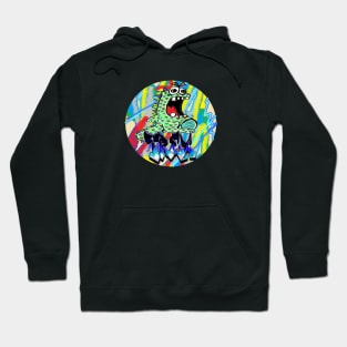 Dino Trex splash pop art Hoodie